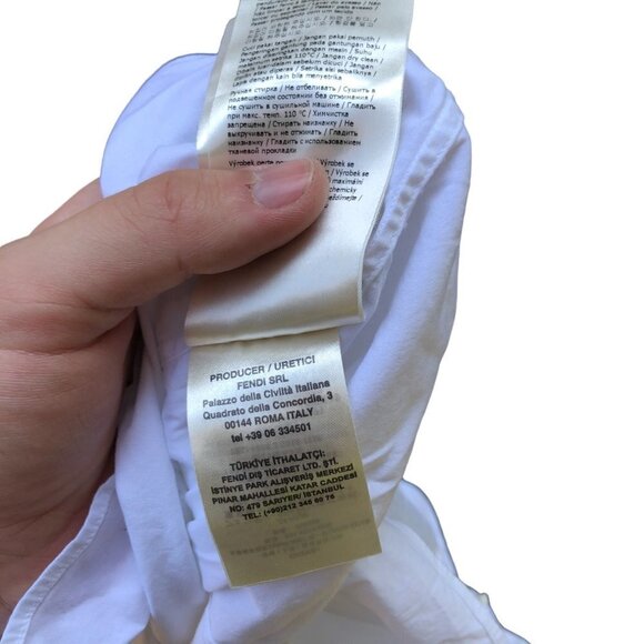 Fendi Dress Shirt Size 41 White - Picture 5 of 12